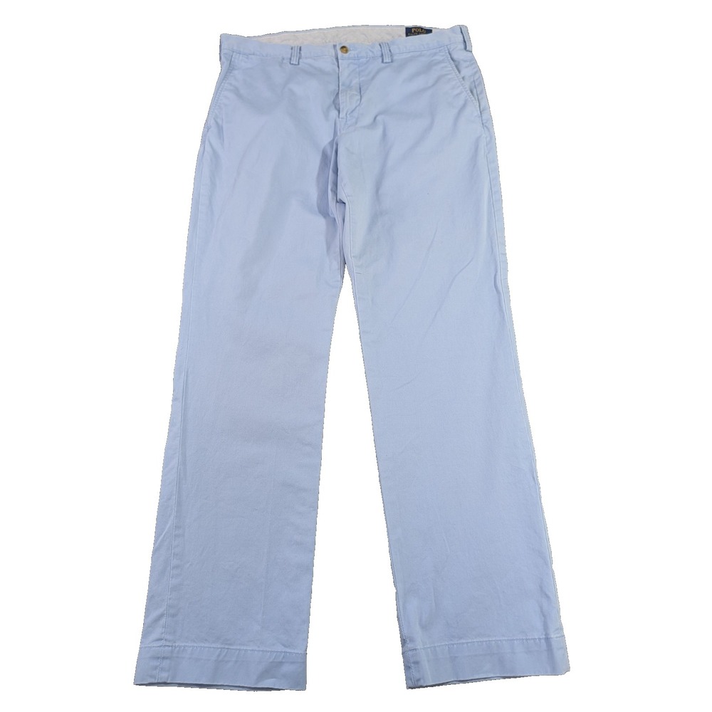 Polo Ralph Lauren Chino Pants Mens 36x32 Blue Straight Stretch Office Casual